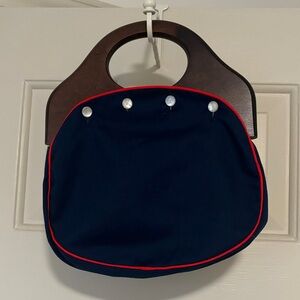 Vintage deLanthe Wooden Handle Handbag